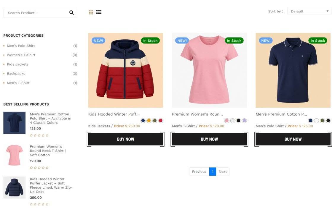 Vesper Look Fashion E-Commerce Store